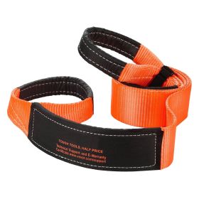 VEVOR Recovery Tow Strap 3 inches, 8 feet 36,000 lbs Break Strength, Triple Reinforced Loop Straps, Tree Saver, Winch Line Extension Strap