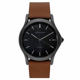 Emporio Armani ARS3017 Mechanical Automatic Men's Watch w/ Brown Leather Strap