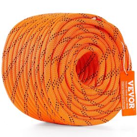 VEVOR Dual-Weave Polyester Cord, 3/8 inch by 120 feet, 48-Strand, 4000 Pound Tensile Strength, Multi-Use Rope for Arborist Activities