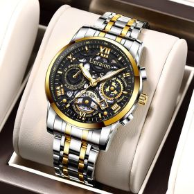 Luminous Non-mechanical Quartz Men's Watch (style: Gold steel strip3)