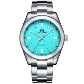 Automatic Mechanical Luminous Steel Band Watch (Color: 1blue)
