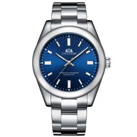 Automatic Mechanical Luminous Steel Band Watch (Color: Blue)