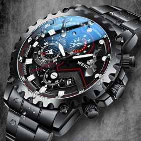 Men's Automatic Mechanical Watch Trend (style: Black steel blue background)