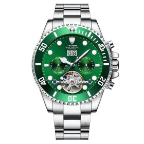 Men's Tourbillon Water Ghost Watch Mechanical Watch (Color: Green)
